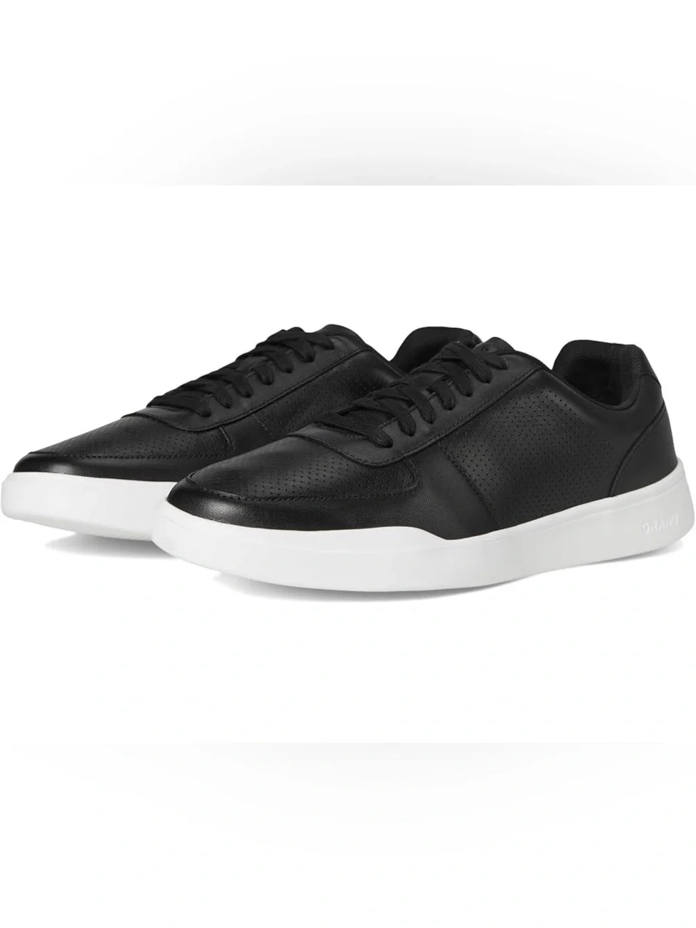 Cole Haan Men’s Grand Crosscourt Perforated Sneaker Black Leather Tennis 13M